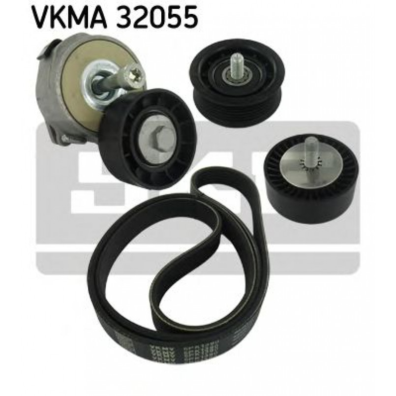 VKMA 32055 SKF Комплект доріжкового ремня (ролик, ремінь)